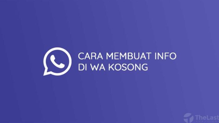 Cara Agar Info Di Wa Kosong